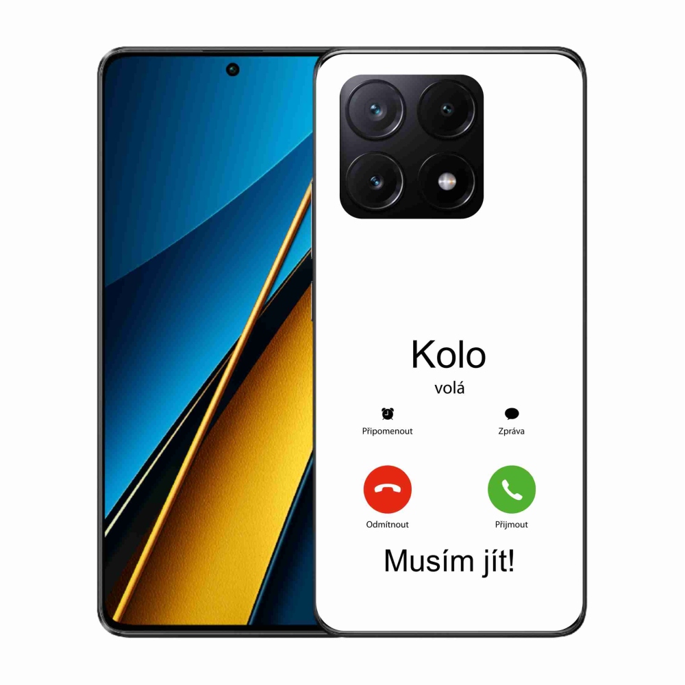 Gélový kryt mmCase na Xiaomi Poco X6 Pro 5G - kolo volá biele pozadie