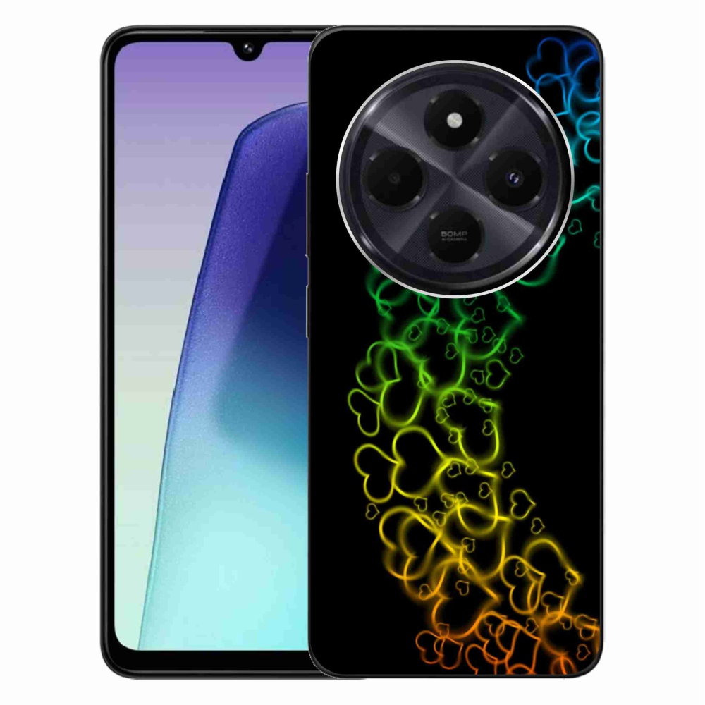 Gélový kryt mmCase na Xiaomi Redmi 14C/Poco C75 - farebné srdiečka