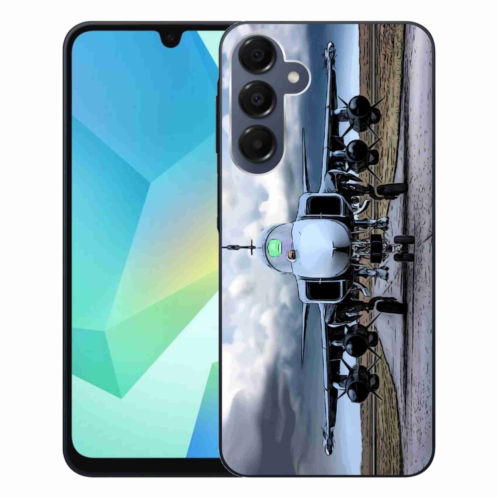 Gélový kryt mmCase na Samsung Galaxy A16 4G/5G - vojenské lietadlo