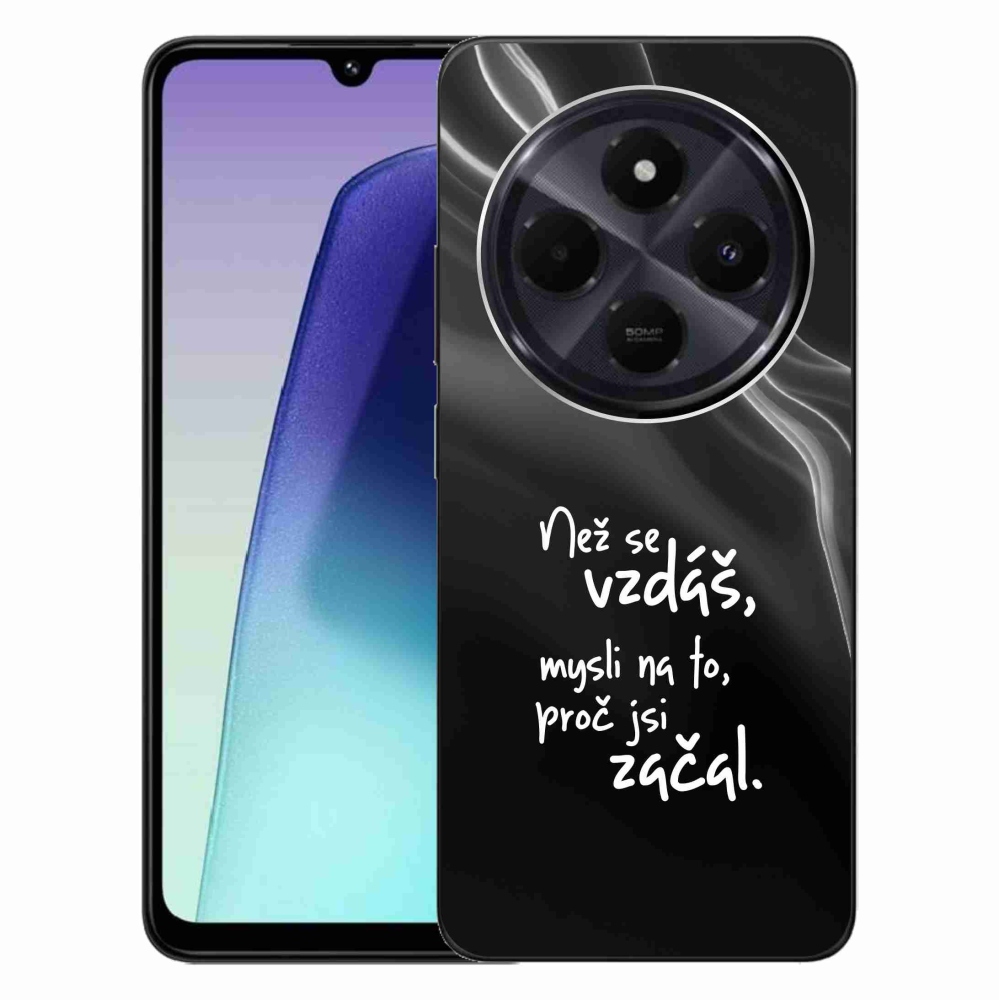 Gélový kryt mmCase na Xiaomi Redmi 14C/Poco C75 - citát 2 čierne pozadie