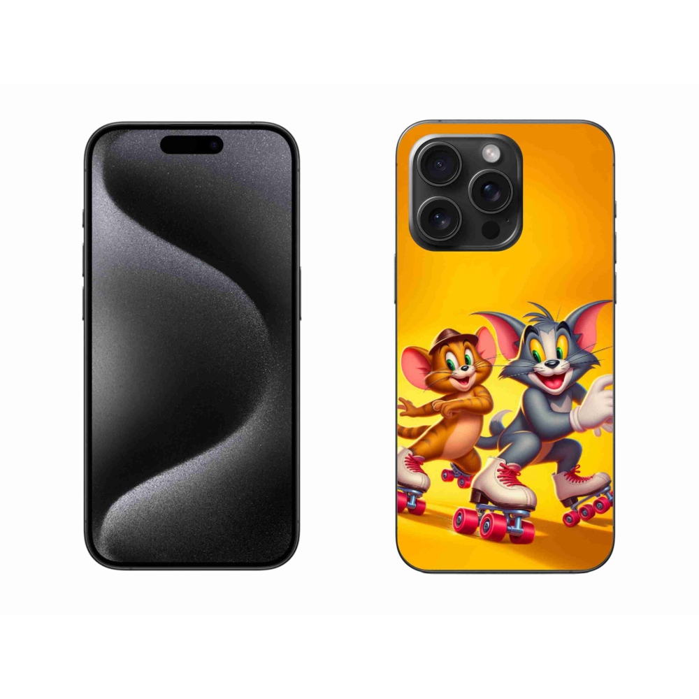 Gélový kryt mmCase na iPhone 15 Pro Max - tom a jerry