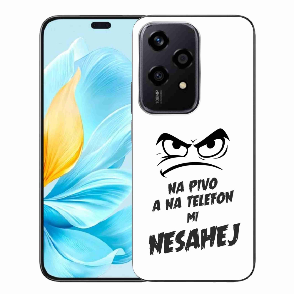 Gélový kryt mmCase na Honor 200 Lite 5G - pivní motiv 2 biele pozadie