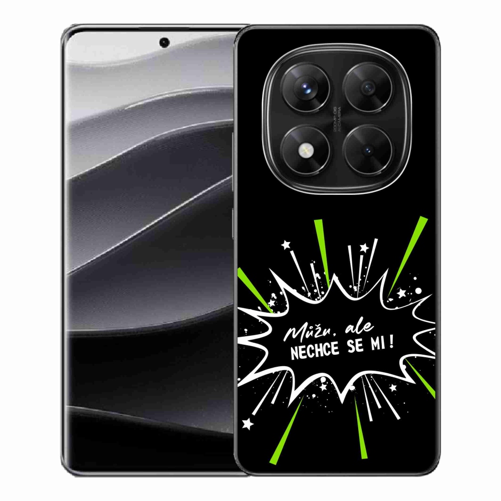 Gélový kryt mmCase na Xiaomi Redmi Note 14 Pro 5G/Poco X7 5G - vtipný text 11 čierne pozadie