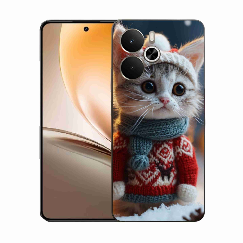 Gélový kryt mmCase na Realme 14 5G - mačiatko vo svetri