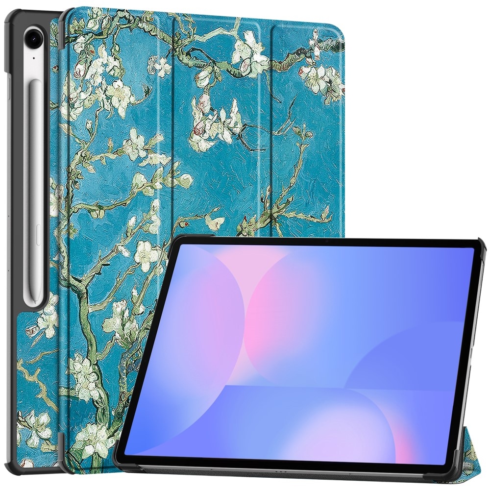Patte chytré zatváracie púzdro na Samsung Galaxy Tab S10 FE+ - biele kvety