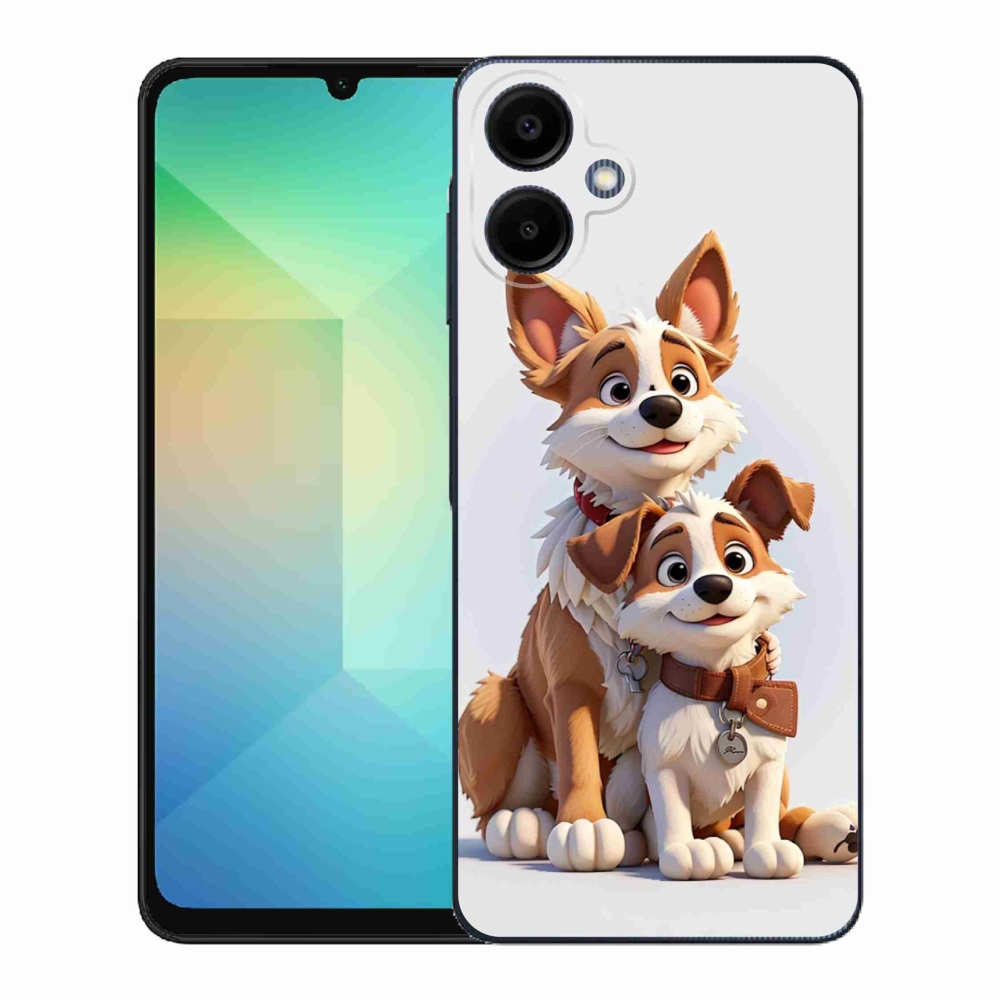 Gélový kryt mmCase na Samsung Galaxy A06 4G - kreslenie psy