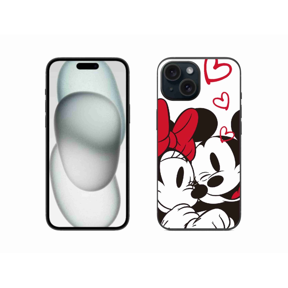 Gélový kryt mmCase na iPhone 15 - minnie a mickey