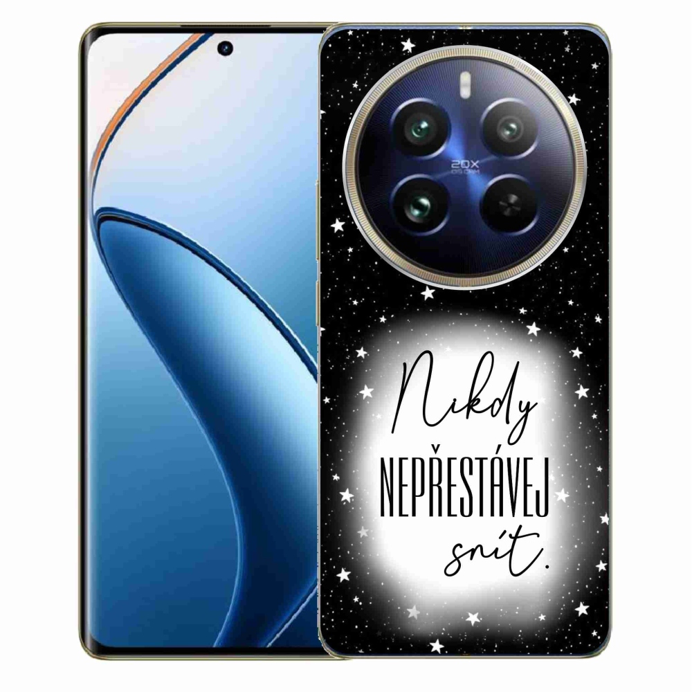 Gélový kryt mmCase na Realme 12 Pro 5G/12 Pro+ 5G - citát 1 bieločierne pozadie
