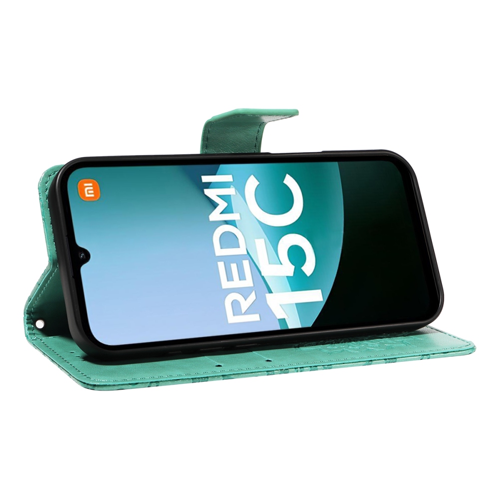 Sunflower knižkové púzdro na Xiaomi Redmi 15C 4G/5G (173mm) - modrozelené