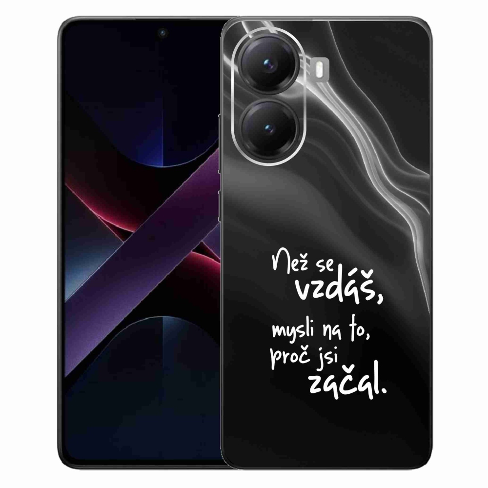 Gélový kryt mmCase na Xiaomi Poco X7 Pro 5G - citát 2 čierne pozadie