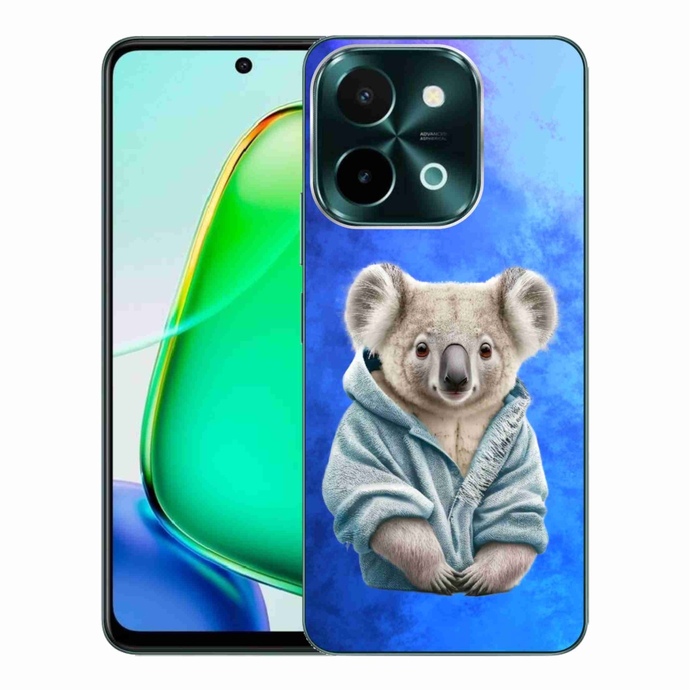 Gélový kryt mmCase na Vivo Y28 - koala vo svetri