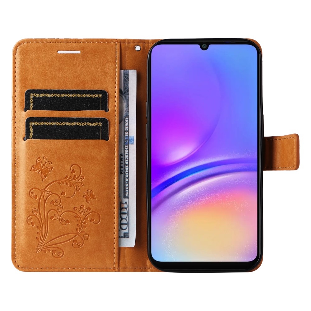 Big Butterfly knižkové púzdro na Samsung Galaxy A06 4G - žlté