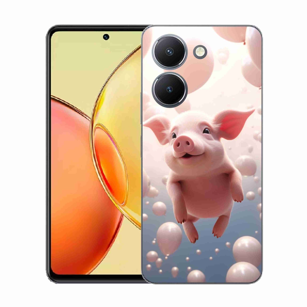 Gélový kryt mmCase na Vivo Y36 - prasiatko s balónikmi