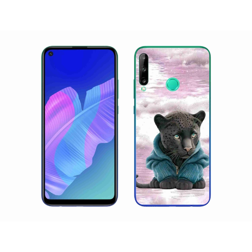 Gelový kryt mmCase na Huawei P40 Lite E - černý panter ve svetru