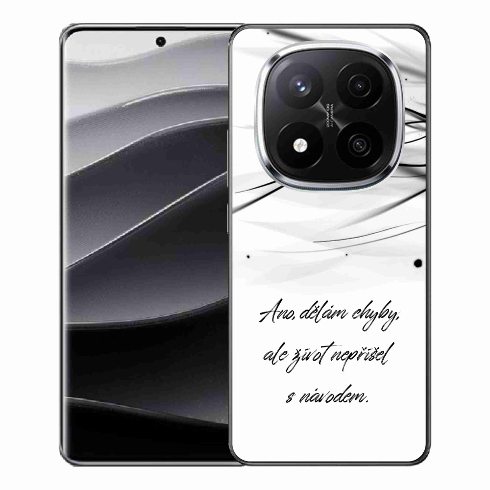Gélový kryt mmCase na Xiaomi Redmi Note 14 Pro+ 5G - citát biele pozadie