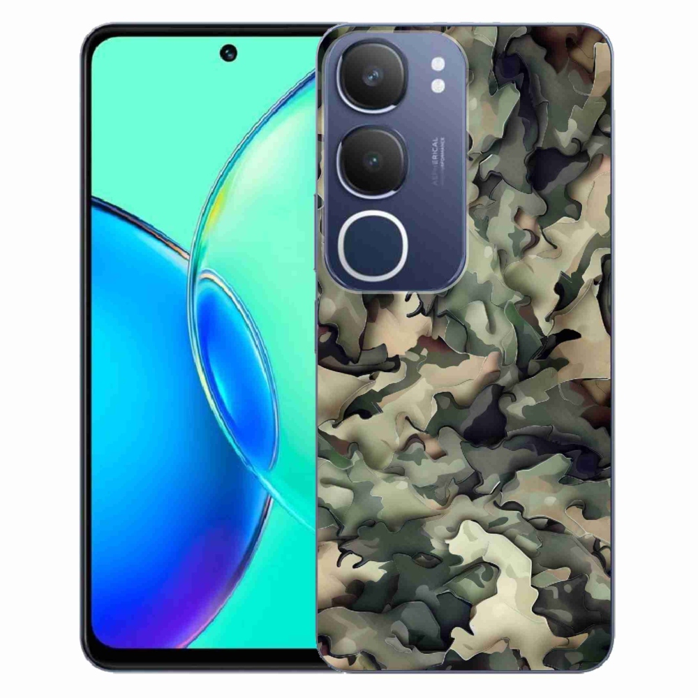 Gélový kryt mmCase na Vivo Y19s - maskáčový vzor 9