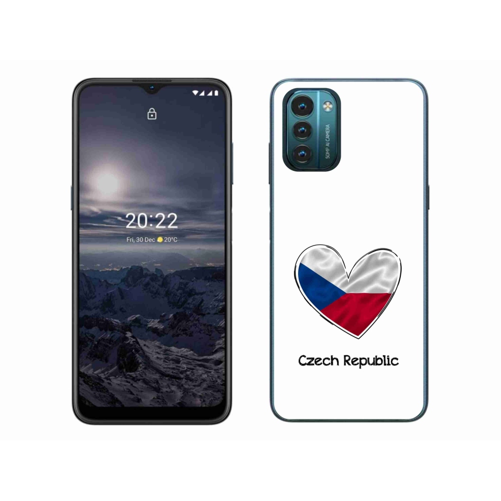 Gélový kryt mmCase na Nokia G11/G21 - vlajka srdca biele pozadie