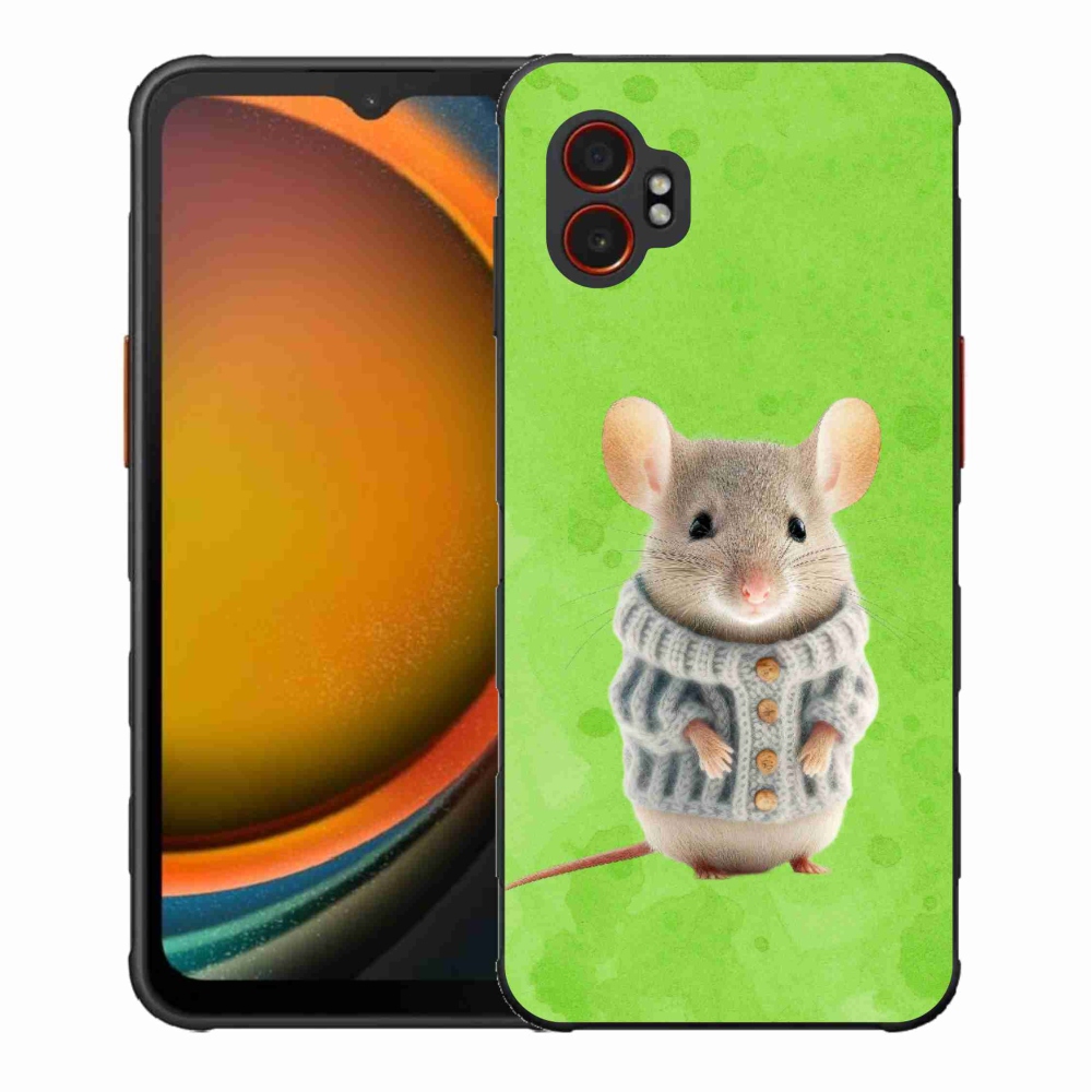 Gélový kryt mmCase na Samsung Galaxy Xcover 7 Pro - myška vo svetri