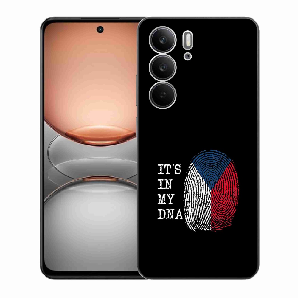 Gélový kryt mmCase na Realme C75 - vlajka odtlačok prsta čierne pozadie