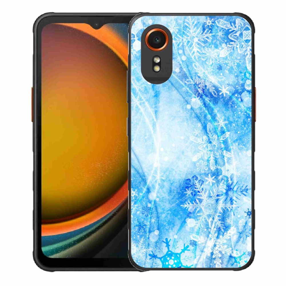 Gélový kryt mmCase na Samsung Galaxy Xcover 7 - snehové vločky