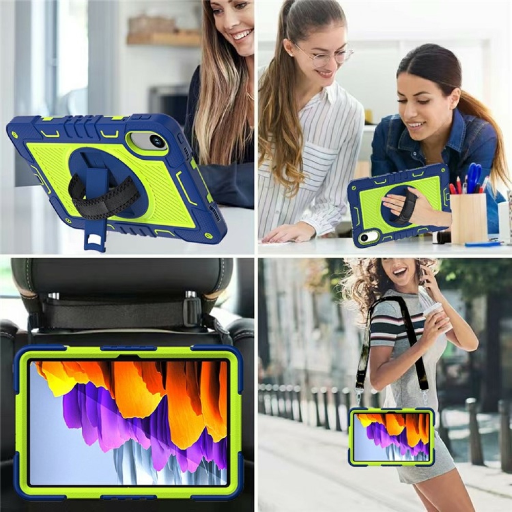 Strape odolný kryt s úchopom na ruku a popruhom na Xiaomi Redmi Pad 2 - modrý/zelený