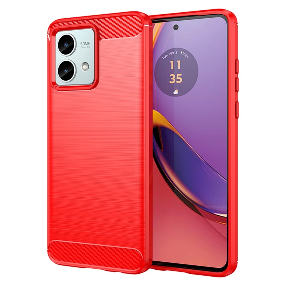 Carbon odolný gélový obal na Motorola Moto G84 5G - červený