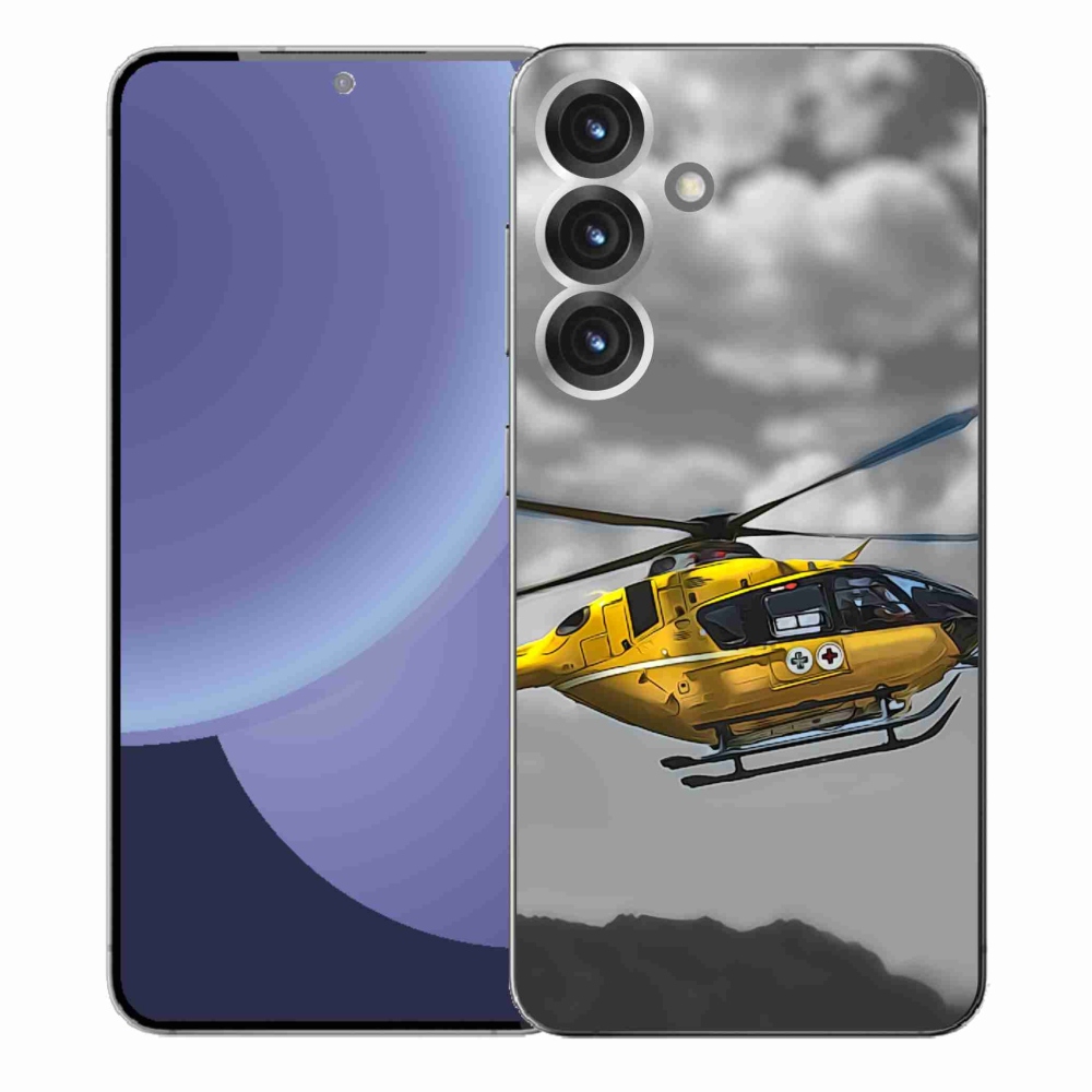 Gélový kryt mmCase na Samsung Galaxy S25+ - žltá helikoptéra
