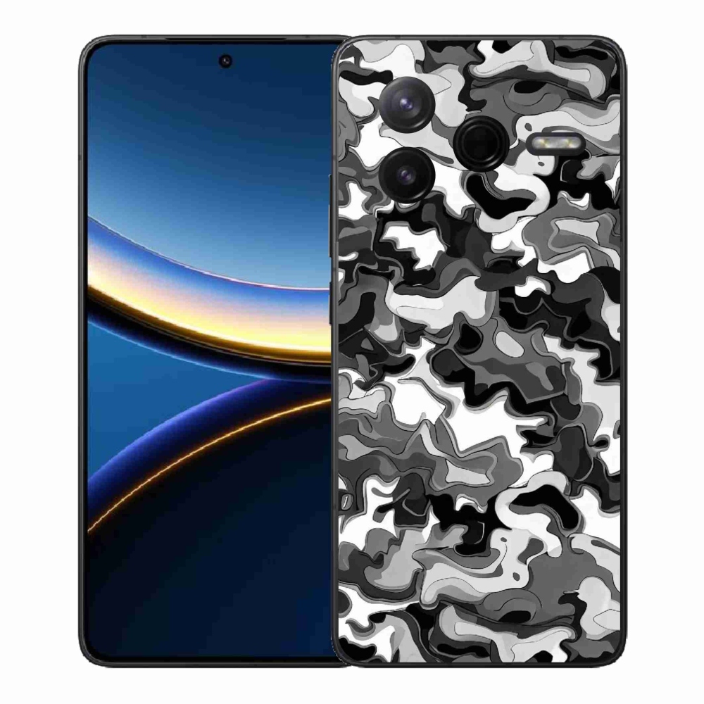 Gélový kryt mmCase na Xiaomi Poco F7 Pro - maskáčový vzor 3