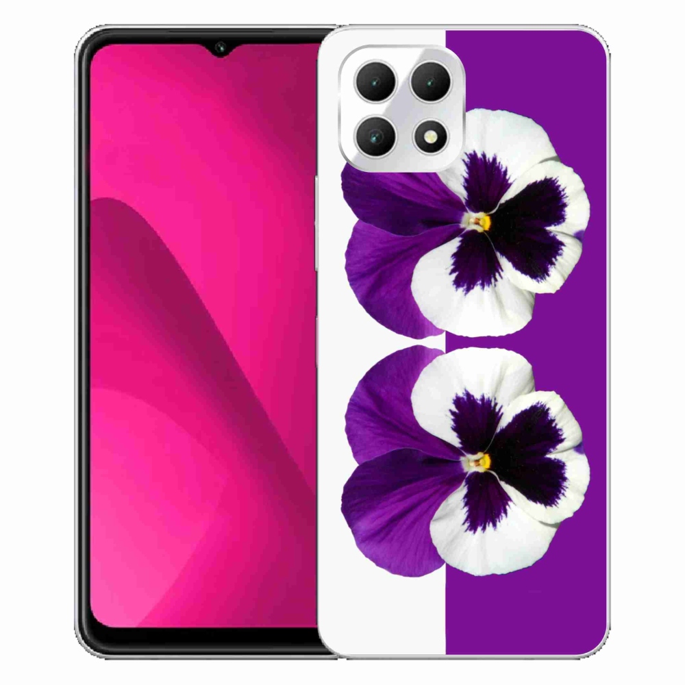 Gélový kryt mmCase na T-Mobile T Phone 2 - fialovobiely kvet