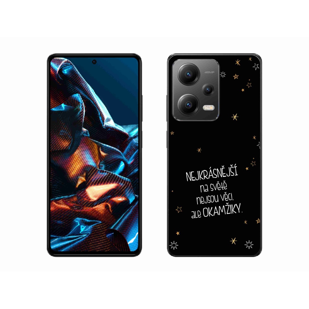 Gélový kryt mmCase na Xiaomi Redmi Note 12 Pro 5G - citát 4 čierne pozadie