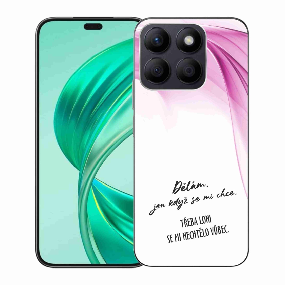 Gélový kryt mmCase na Honor X8b - vtipný text 12 biele pozadie