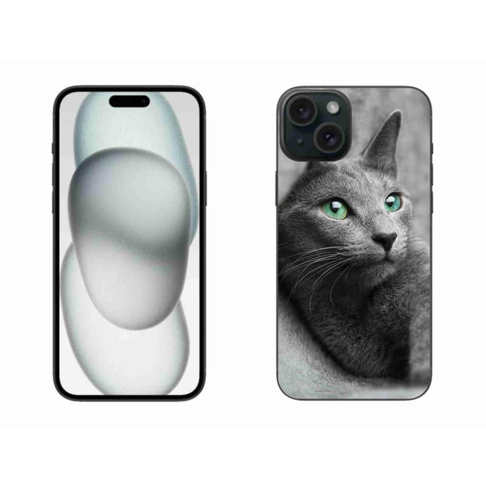 Gélový kryt mmCase na iPhone 15 Plus - mačka 2