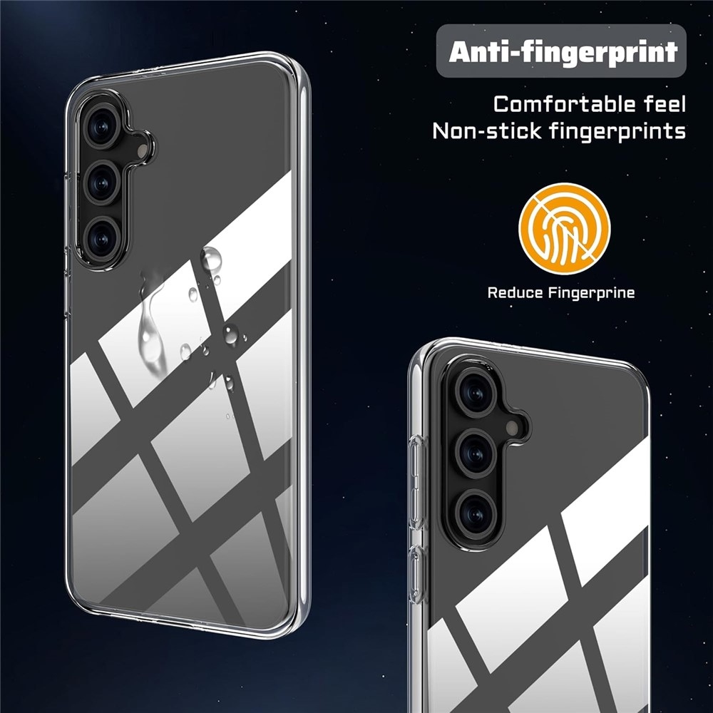 Arc priehľadný gélový obal + 2.5D tvrdené sklo na Samsung Galaxy S25 FE - priehľadný