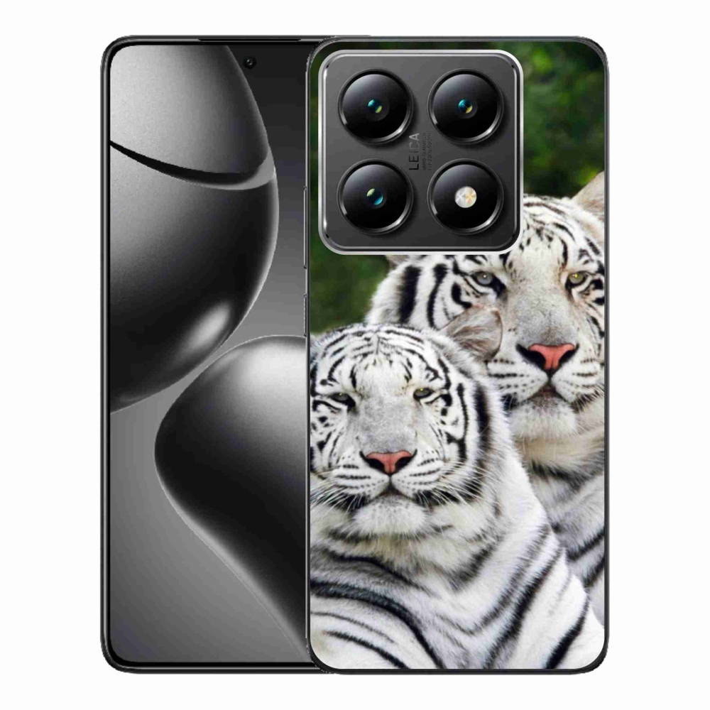 Gélový kryt mmCase na Xiaomi 14T Pro - bieli tigre