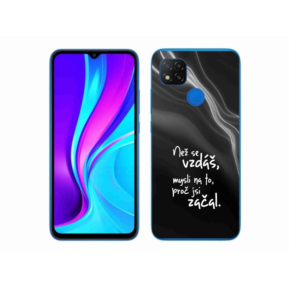 Gélový kryt mmCase na Xiaomi Redmi 9C - citát 2 čierne pozadie
