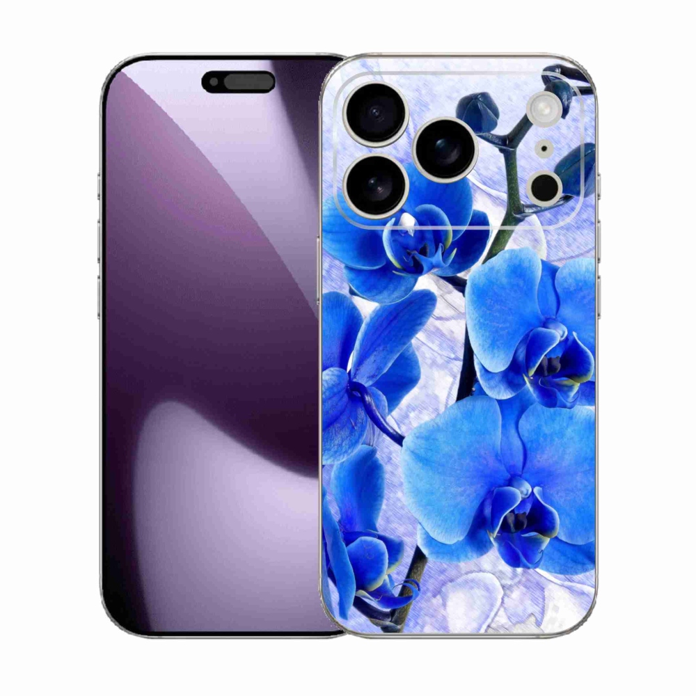 Gélový kryt mmCase na iPhone 17 Pro - modré kvety