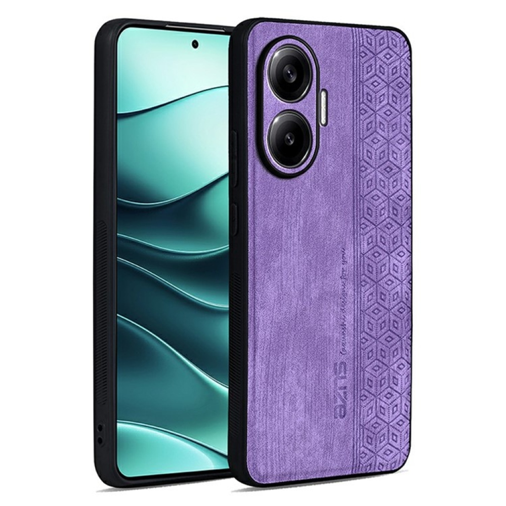 AZNS gélový obal potiahnutý PU kožou pre mobil Xiaomi Poco F7 5G - fialový