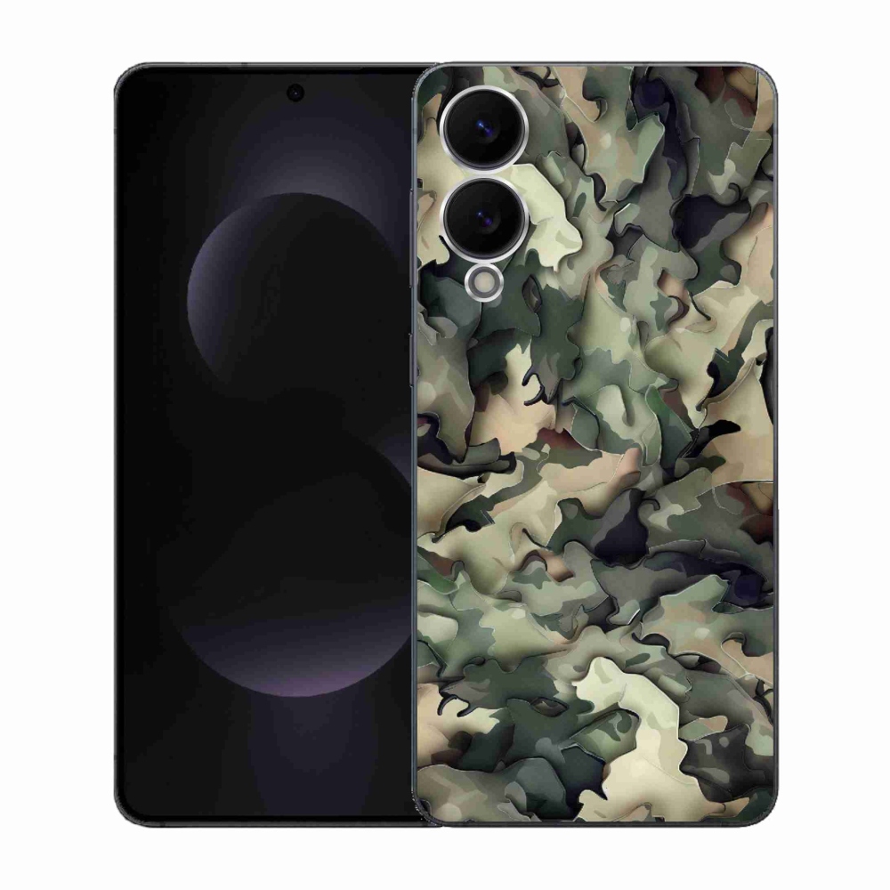 Gélový kryt mmCase na Samsung Galaxy S25 Edge - maskáčový vzor 9
