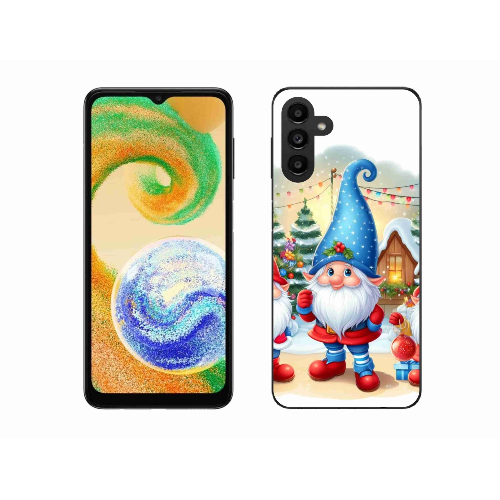 Gélový kryt mmCase na Samsung Galaxy A04s (164.7x76.7x9.1mm) - vianočné škriatkovia