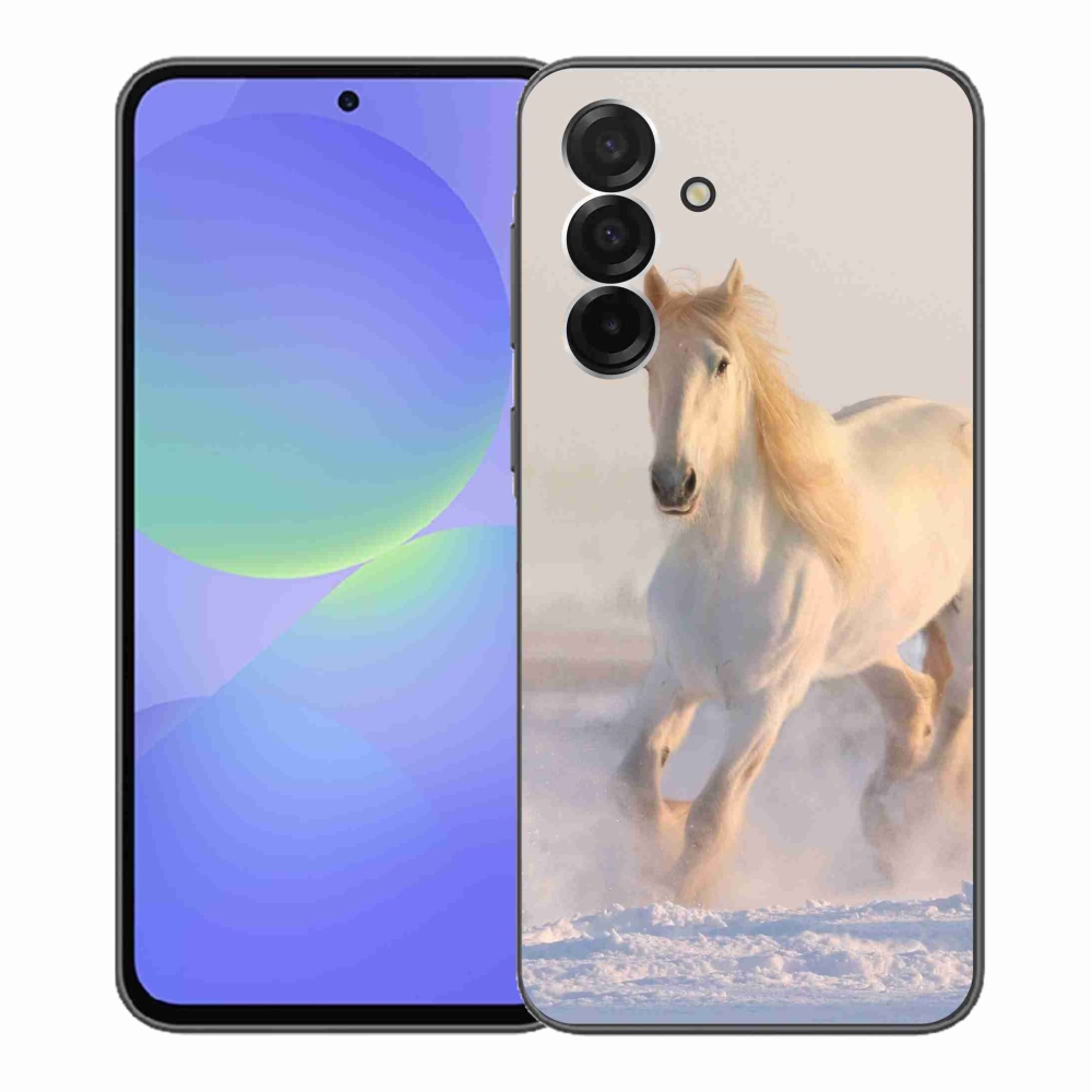 Gélový kryt mmCase na Samsung Galaxy A36 5G - kôň v snehu
