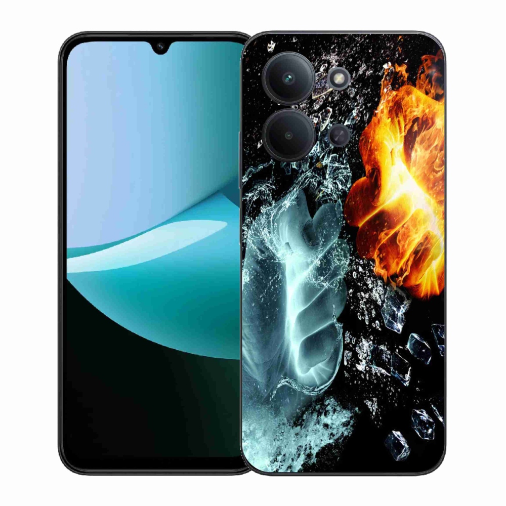 Gélový kryt mmCase na Xiaomi Redmi 15C 4G (171mm)/Poco C85 4G (171mm) - voda a oheň