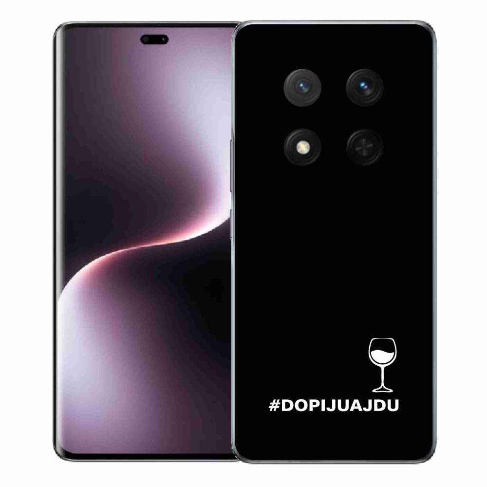 Gélový kryt mmCase na Honor Magic 7 Lite 5G - vínny motív čierne pozadie