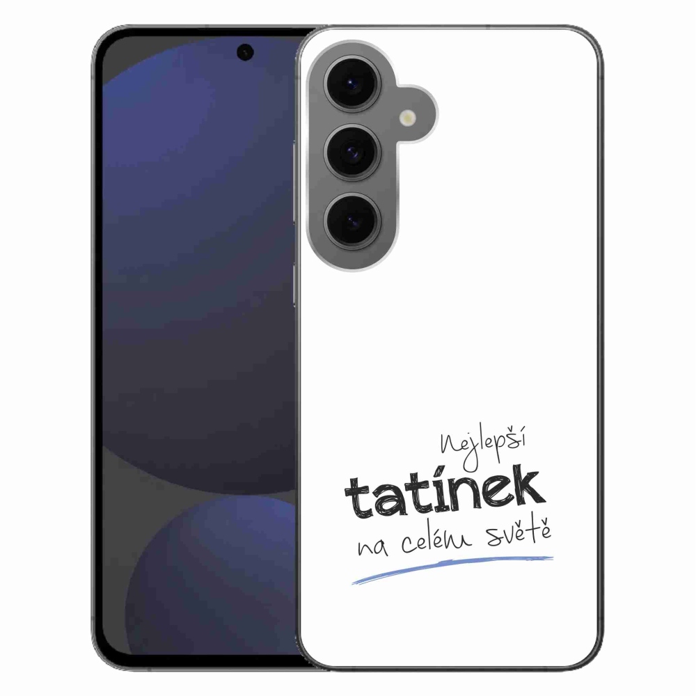 Gélový kryt mmCase na Samsung Galaxy S24 FE - najlepšie otecko 4 biele pozadie