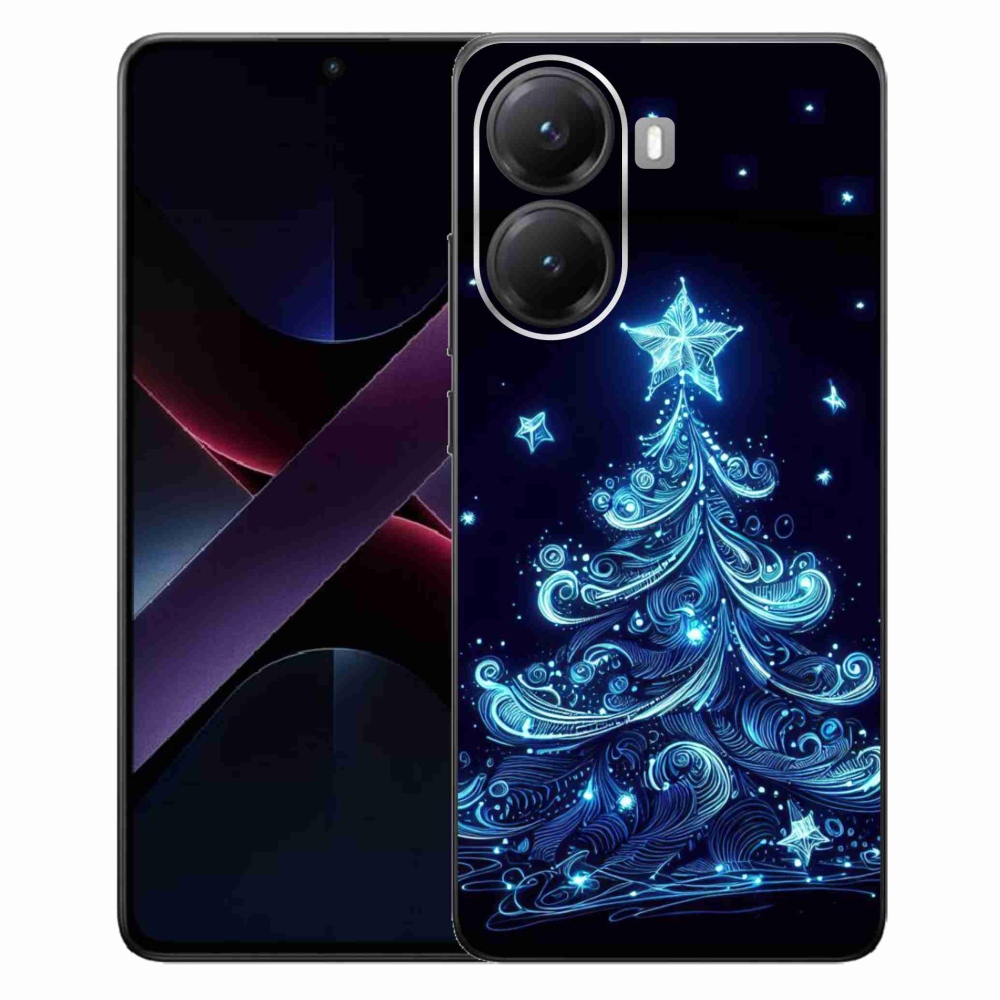 Gélový kryt mmCase na Xiaomi Poco X7 Pro 5G - neónový vianočný stromček 4