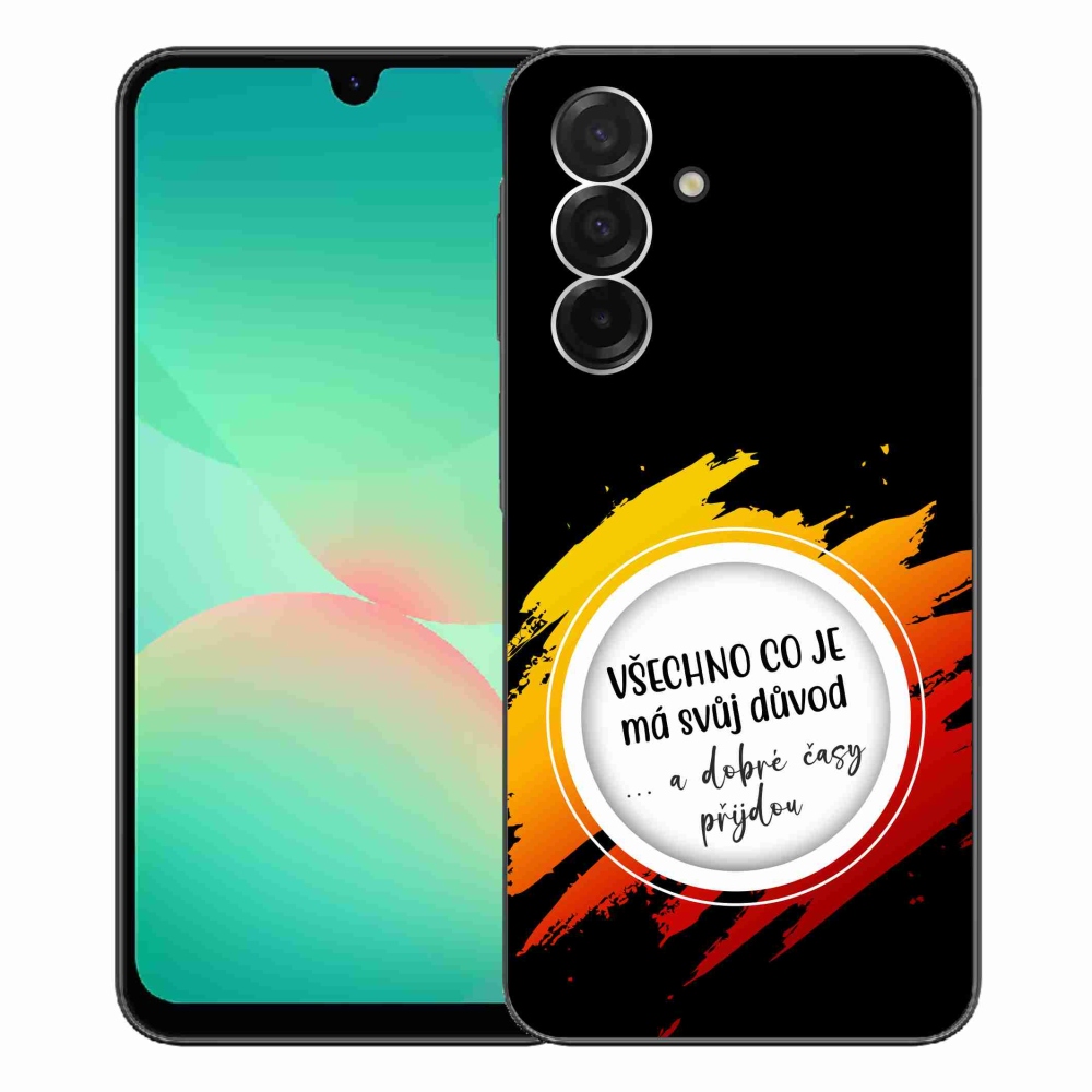 Gélový kryt mmCase na Samsung Galaxy A26 5G - citát 3 čierne pozadie