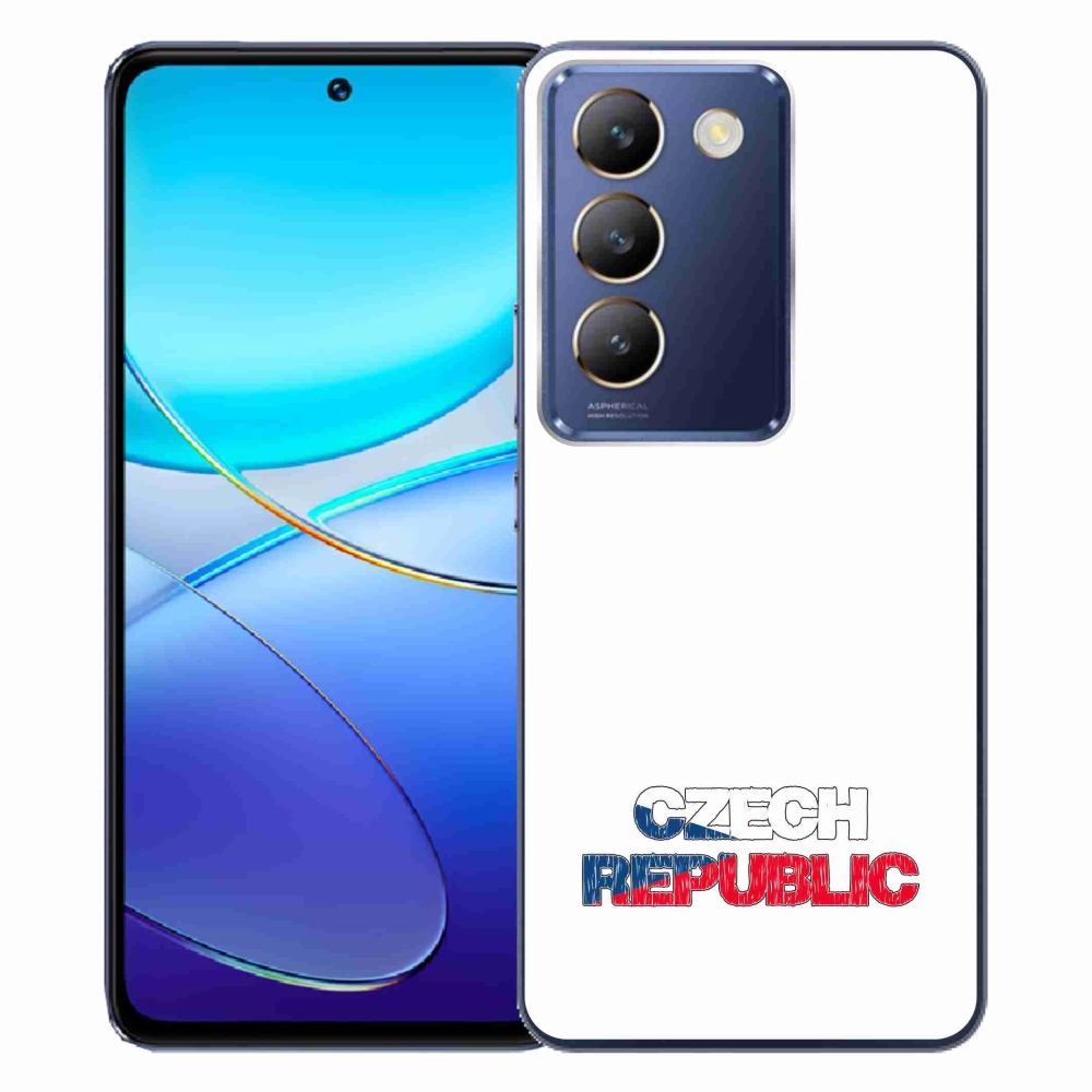 Gélový kryt mmCase na Vivo V40 SE 4G/5G - Czech Republic biele pozadie