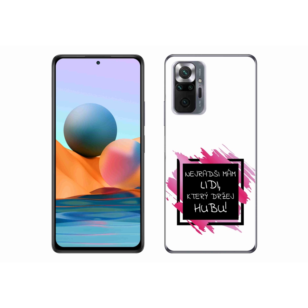 Gélový kryt mmCase na Xiaomi Redmi Note 10 Pro - vtipný text 7 čiernobiele pozadie
