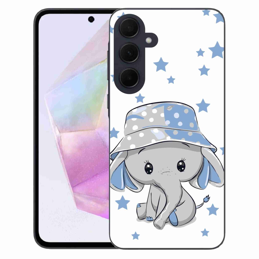 Gélový kryt mmCase na Samsung Galaxy A35 5G - modrý slon