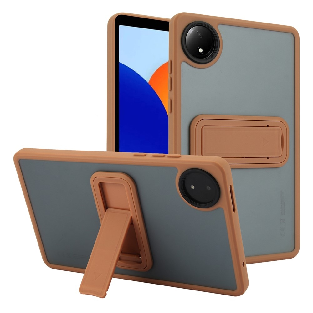 Skiny gélový obal s pevným chrbtom a výklopným stojanom na Xiaomi Redmi Pad SE 8.7 - zlatý