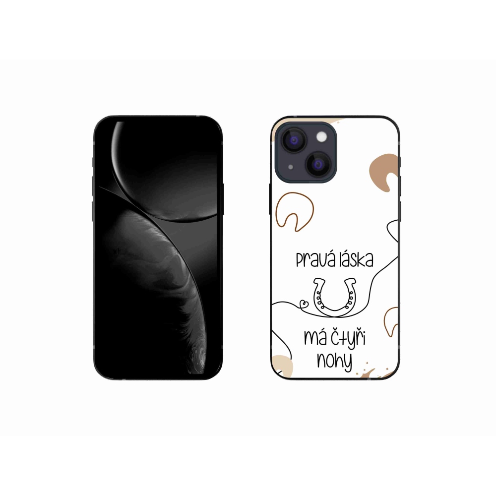 Gélový kryt mmCase na iPhone 13 mini 5.4 - konský motív biele pozadie